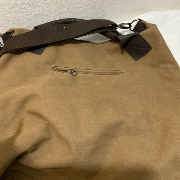 Grace Callie Designs brown canvas tote purse bag large - Picture 7 of 10